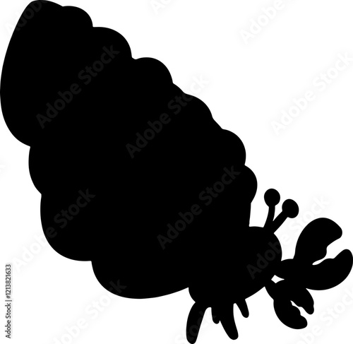 hermit crab sea animal silhouette
