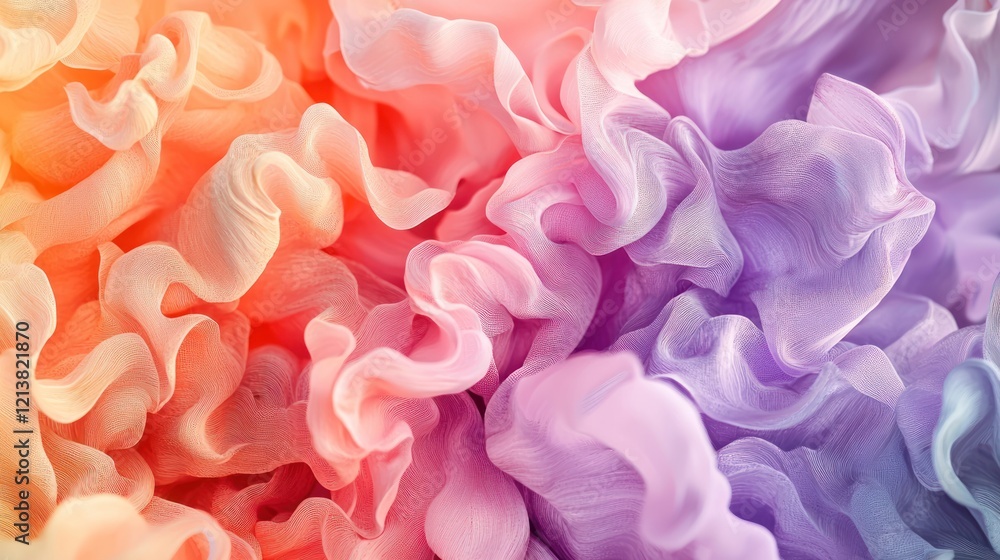 Fototapeta premium Abstract Pastel Fabric Swirls: A Symphony of Color and Texture