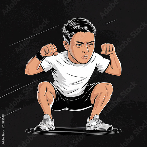man exercising with dumbbells