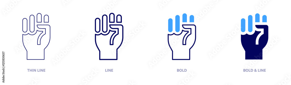 Fist symbol icon in 4 different styles. Thin Line, Line, Bold, and Bold Line. Duotone style. Editable stroke Fist symbol icon in 4 different styles. Thin Line, Line, Bold, and Bold Line. Duotone style. Editable stroke