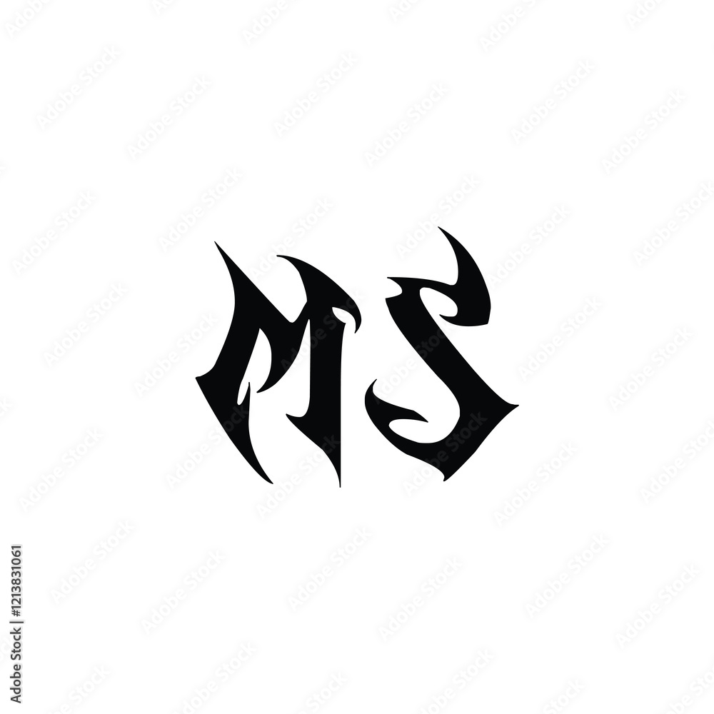 MS monogram logo design letter text name symbol monochrome logotype alphabet character simple logo MS monogram logo design letter text name symbol monochrome logotype alphabet character simple logo
