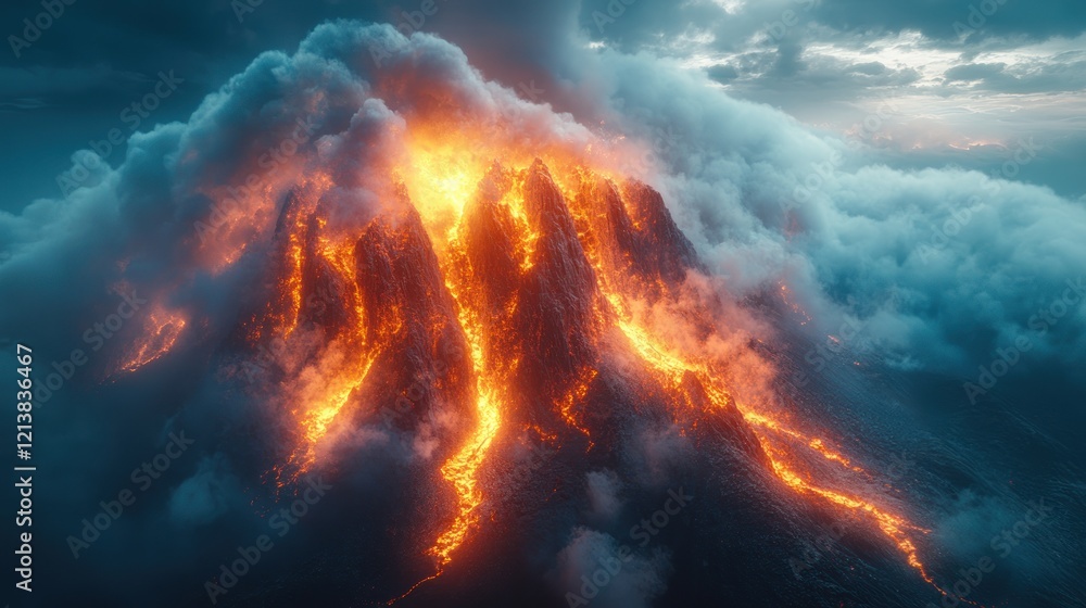 Eruption: Fiery Volcano in the Clouds Eruption: Fiery Volcano in the Clouds