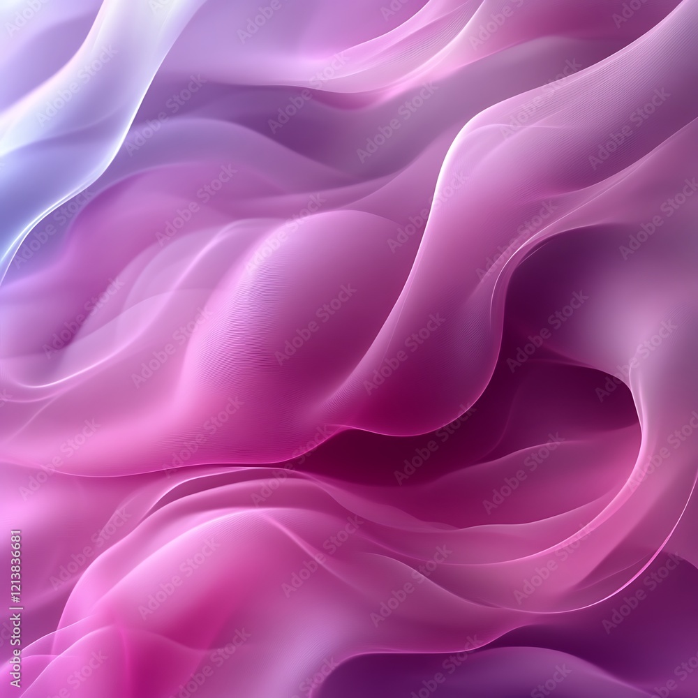 Obraz premium Abstract purple and pink flowing fabric waves.