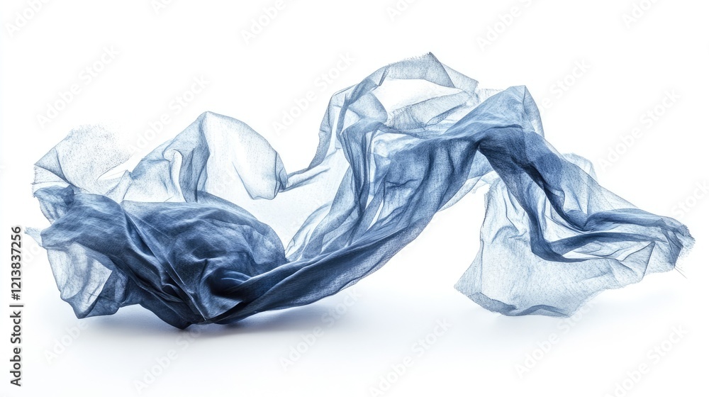 Fototapeta premium Crumpled plastic bottle trash isolated on white background. Environmental pollution