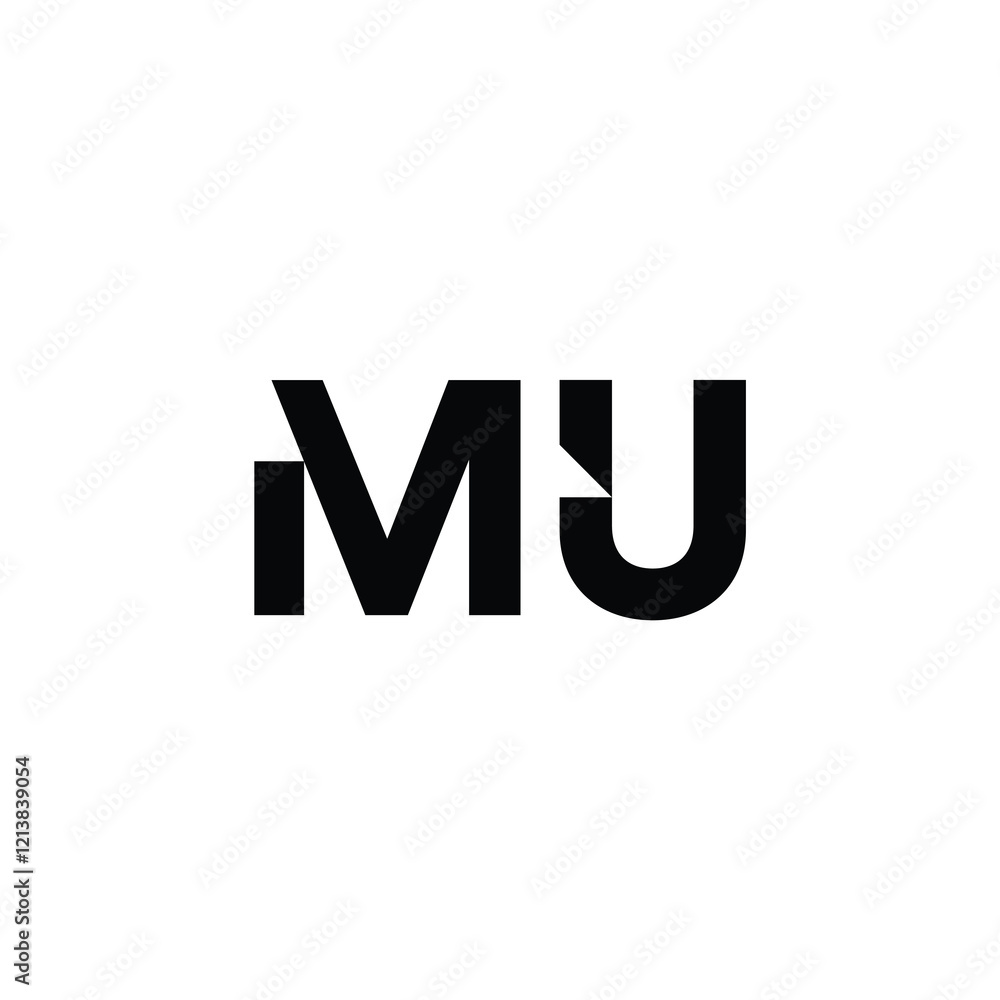 MU monogram logo design letter text name symbol monochrome logotype alphabet character simple logo MU monogram logo design letter text name symbol monochrome logotype alphabet character simple logo