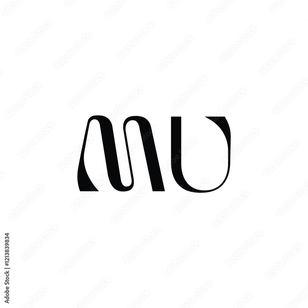 MU monogram logo design letter text name symbol monochrome logotype alphabet character simple logo MU monogram logo design letter text name symbol monochrome logotype alphabet character simple logo