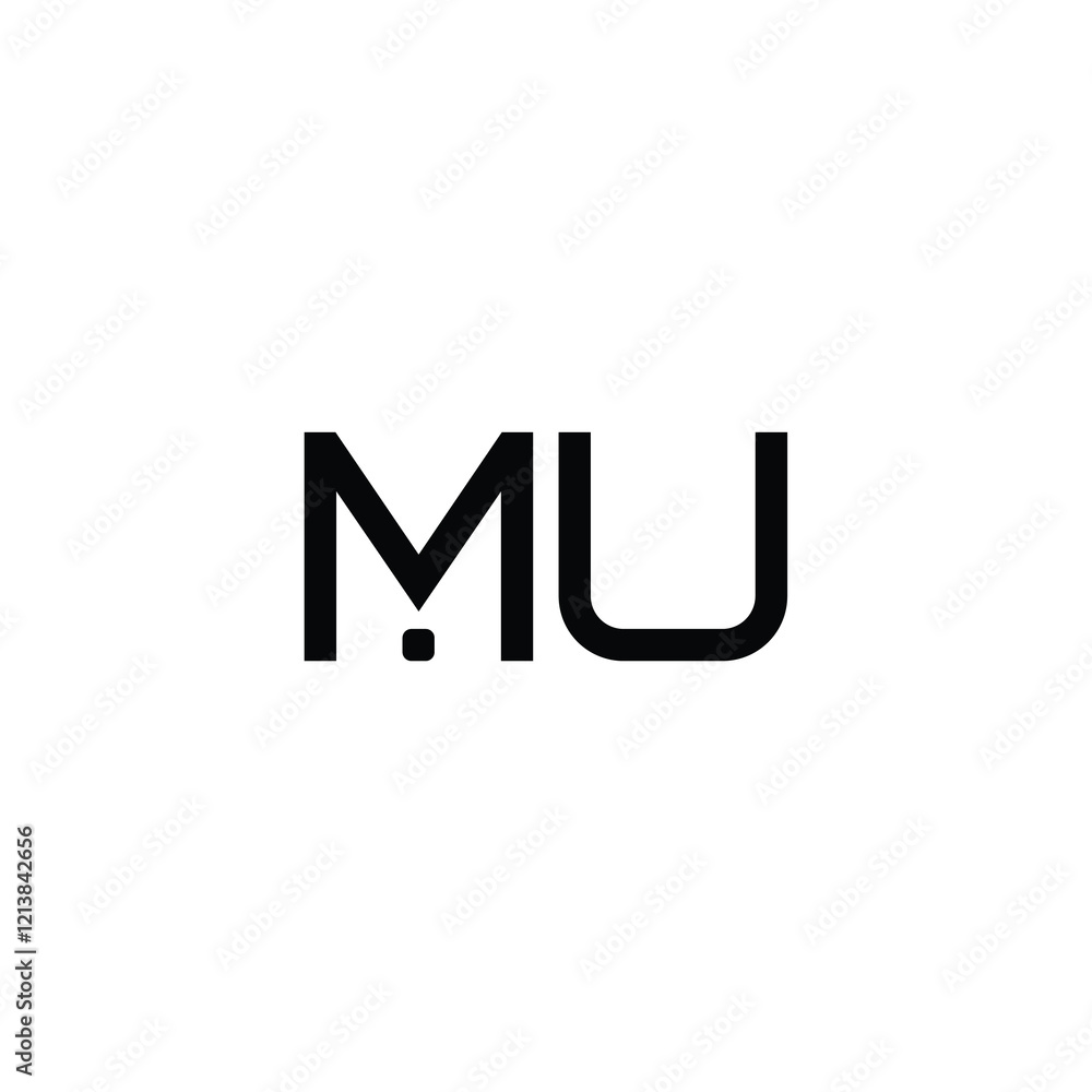 MU monogram logo design letter text name symbol monochrome logotype alphabet character simple logo MU monogram logo design letter text name symbol monochrome logotype alphabet character simple logo