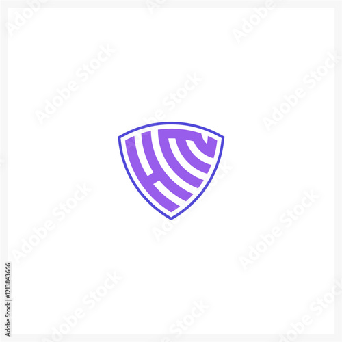 logo letter hm shield