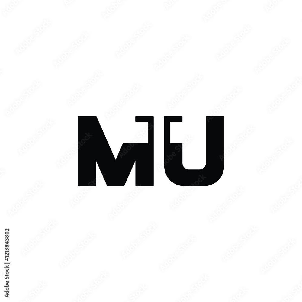 MU monogram logo design letter text name symbol monochrome logotype alphabet character simple logo MU monogram logo design letter text name symbol monochrome logotype alphabet character simple logo