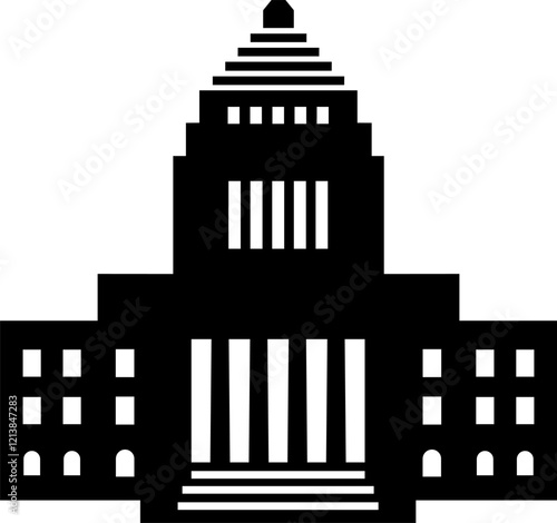 国会議事堂を案内する標識
