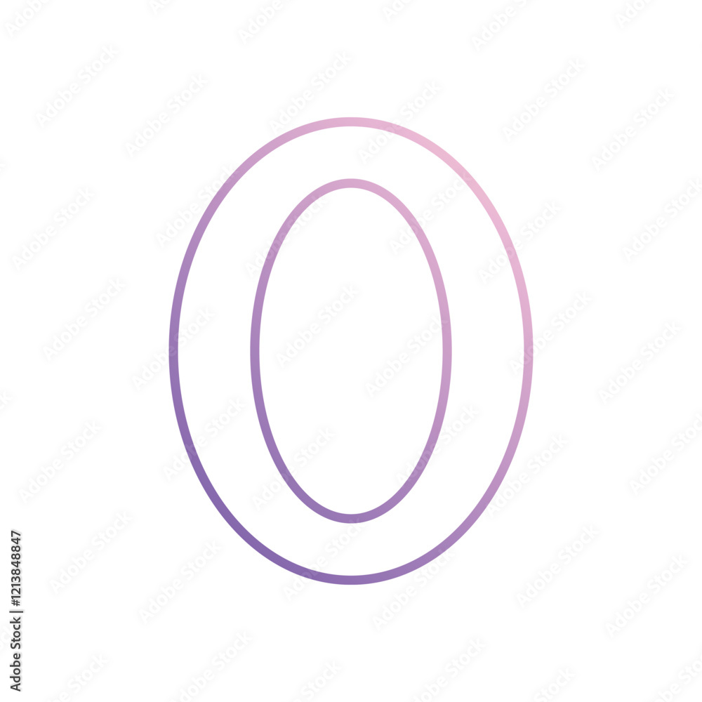 Number 0 icon isolated on a white background. Vector illustration. Number 0 icon isolated on a white background. Vector illustration.