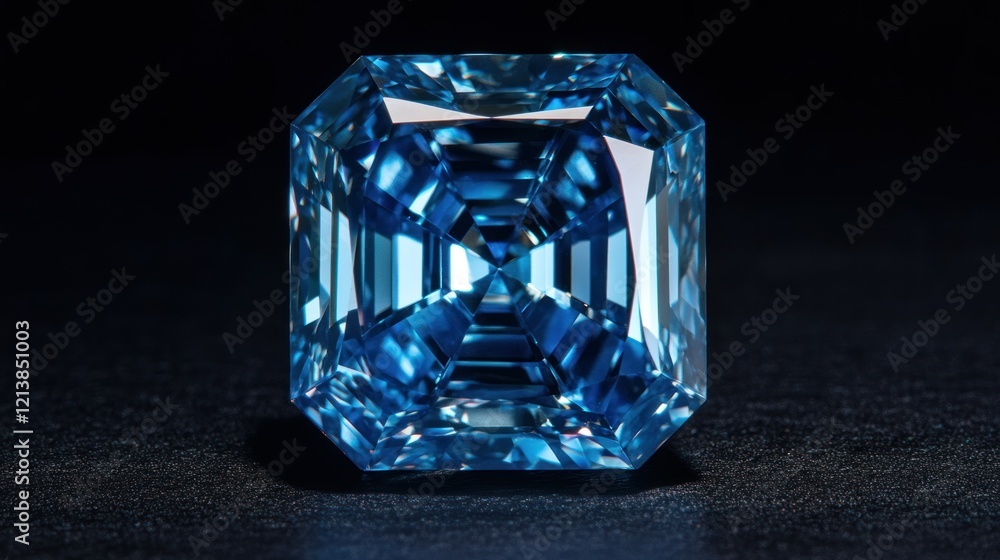 A brilliant blue diamond with sharp facets and a luminous light ring, set against a black background to convey courage and confidence. A brilliant blue diamond with sharp facets and a luminous light ring, set against a black background to convey courage and confidence.