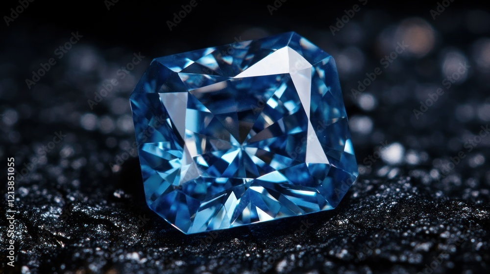 A brilliant blue diamond with sharp facets and a luminous light ring, set against a black background to convey courage and confidence. A brilliant blue diamond with sharp facets and a luminous light ring, set against a black background to convey courage and confidence.
