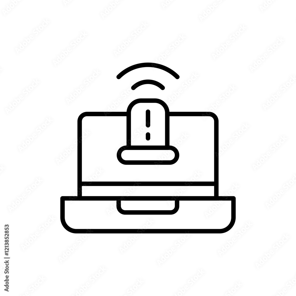Security alarm device outline icons, minimalist vector illustration ,simple transparent graphic element .Isolated on white background Security alarm device outline icons, minimalist vector illustration ,simple transparent graphic element .Isolated on white background