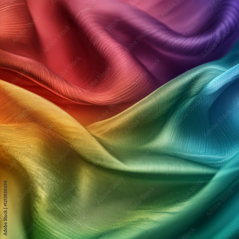Rainbow satin fabric texture background. Rainbow satin fabric texture background.