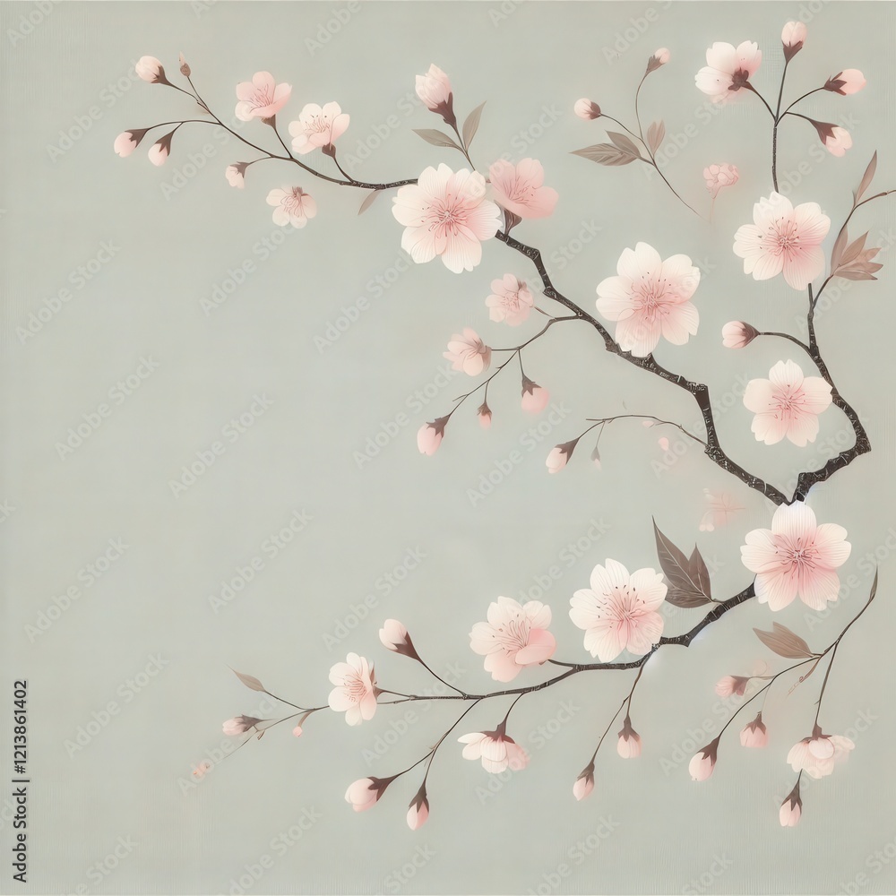 Elegant Cherry Blossom Floral Paper Art Design Elegant Cherry Blossom Floral Paper Art Design