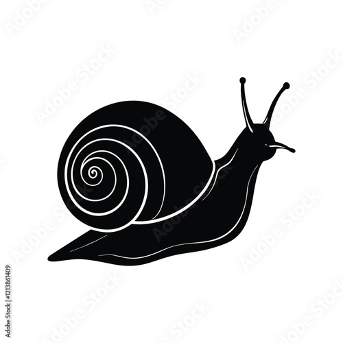 snail isolated on white background vector illustration