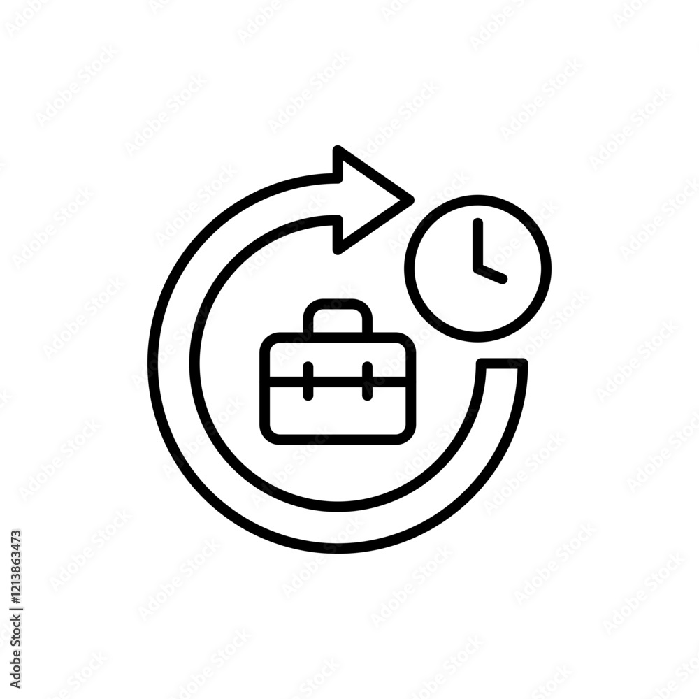 Work schedule outline icons, minimalist vector illustration ,simple transparent graphic element .Isolated on white background Work schedule outline icons, minimalist vector illustration ,simple transparent graphic element .Isolated on white background