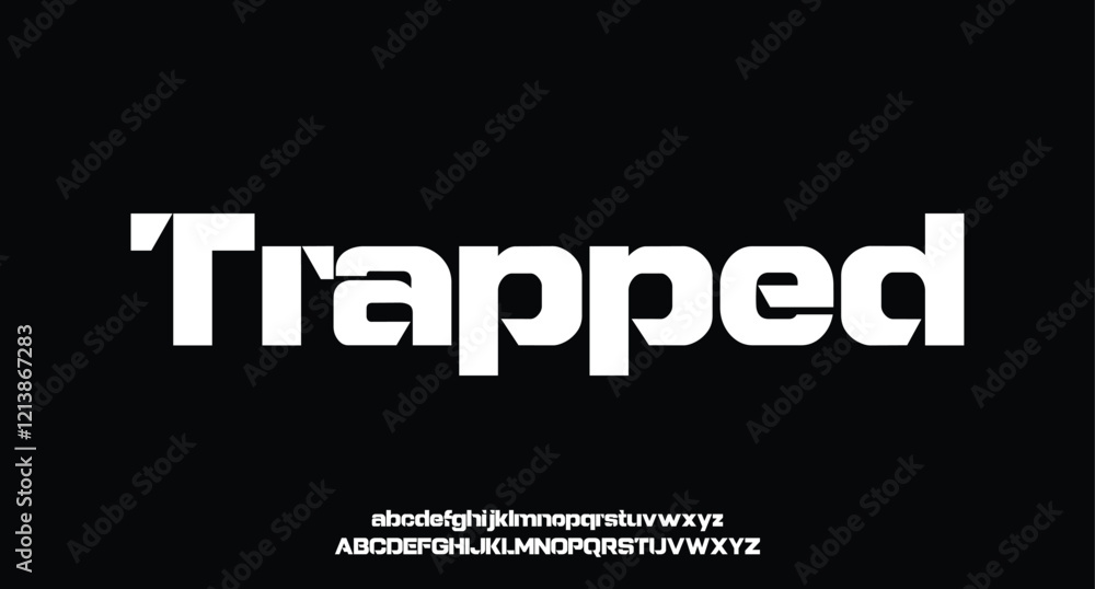 Abstract sporty technology alphabet font. digital space typography vector illustration design Abstract sporty technology alphabet font. digital space typography vector illustration design
