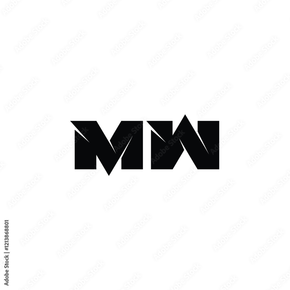 MW monogram logo design letter text name symbol monochrome logotype alphabet character simple logo MW monogram logo design letter text name symbol monochrome logotype alphabet character simple logo