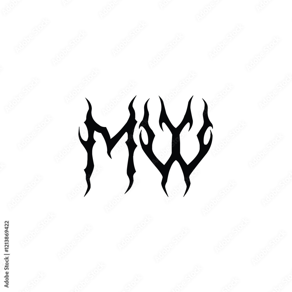 MW monogram logo design letter text name symbol monochrome logotype alphabet character simple logo MW monogram logo design letter text name symbol monochrome logotype alphabet character simple logo