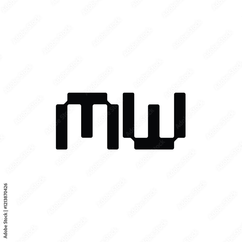 MW monogram logo design letter text name symbol monochrome logotype alphabet character simple logo MW monogram logo design letter text name symbol monochrome logotype alphabet character simple logo