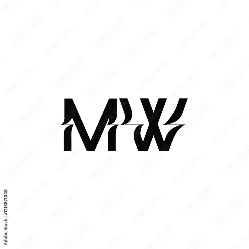 MW monogram logo design letter text name symbol monochrome logotype alphabet character simple logo MW monogram logo design letter text name symbol monochrome logotype alphabet character simple logo