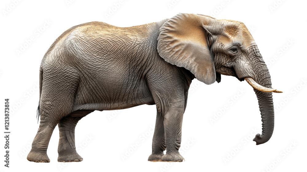 Fototapeta premium Elephant isolated on white background 