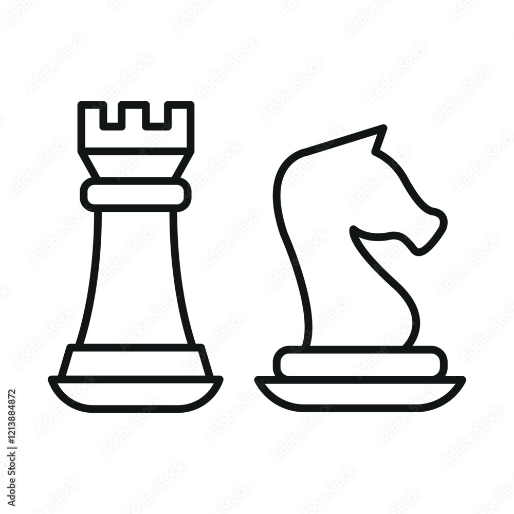 chess sign symbol vector icon chess sign symbol vector icon