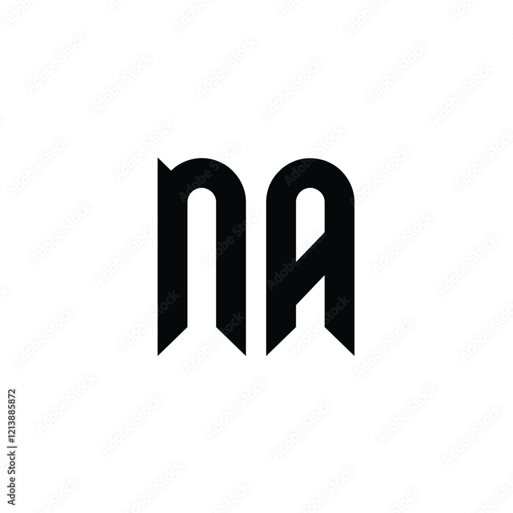 NA monogram logo design letter text name symbol monochrome logotype alphabet character simple logo NA monogram logo design letter text name symbol monochrome logotype alphabet character simple logo