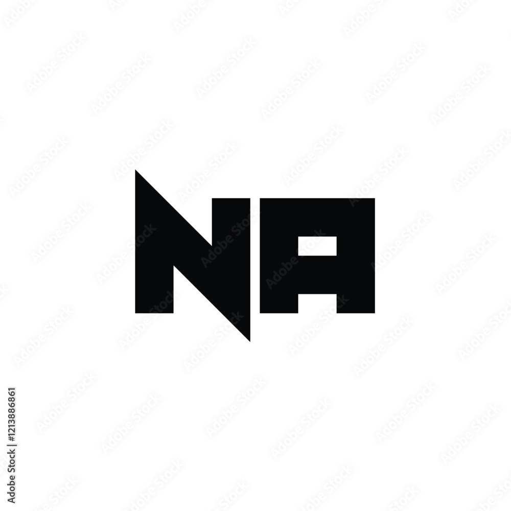 NA monogram logo design letter text name symbol monochrome logotype alphabet character simple logo NA monogram logo design letter text name symbol monochrome logotype alphabet character simple logo