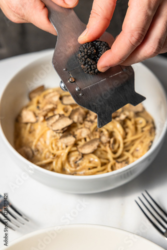 Dinner in a restaurant