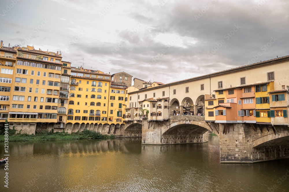 Ponte Vecchio Bridge and Arno River, Florence, Italy. Ponte Vecchio Bridge and Arno River, Florence, Italy.