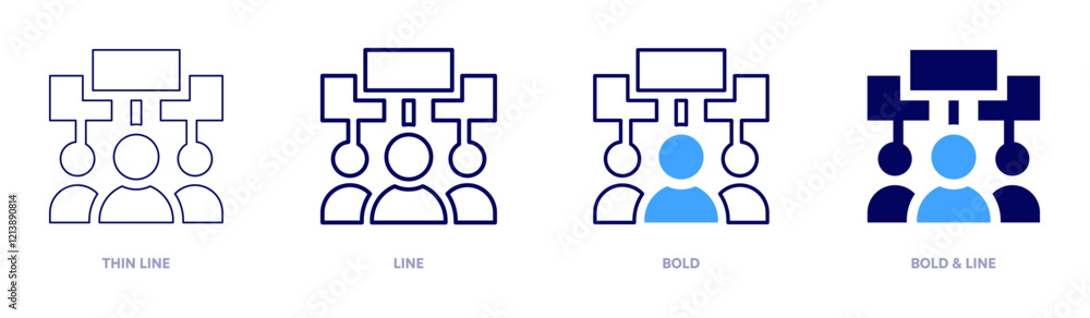 Demonstration icon in 4 different styles. Thin Line, Line, Bold, and Bold Line. Duotone style. Editable stroke Demonstration icon in 4 different styles. Thin Line, Line, Bold, and Bold Line. Duotone style. Editable stroke
