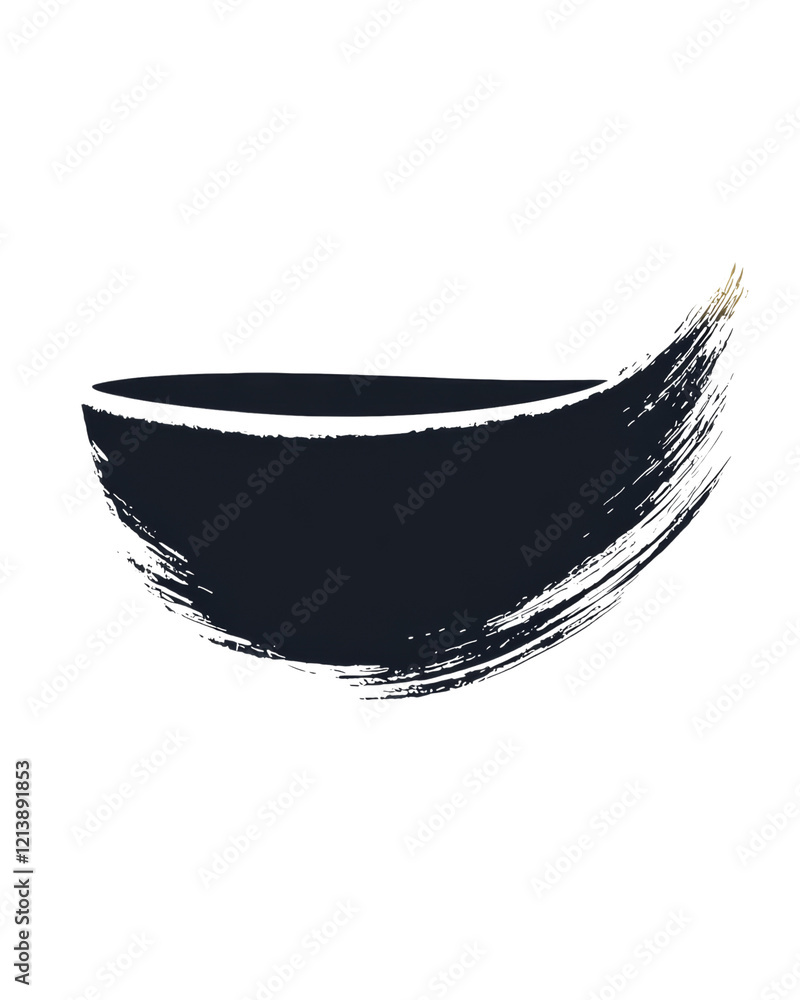 Fototapeta premium Abstract brush stroke in dark colors.