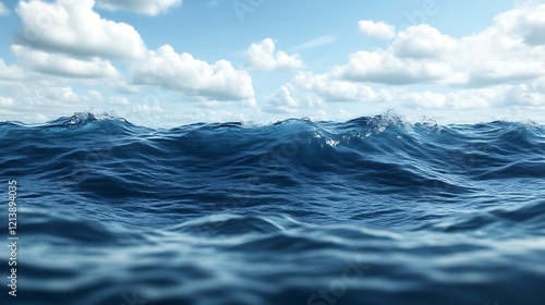 Wallpaper Mural Ocean Waves Under a Cloudy Sky Torontodigital.ca