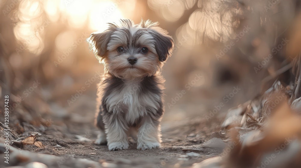 Adorable Puppy in Soft Natural Outdoor Lighting Adorable Puppy in Soft Natural Outdoor Lighting