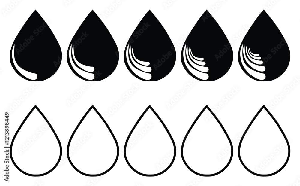Water drop Icons-Vector illustration Water drop Icons-Vector illustration