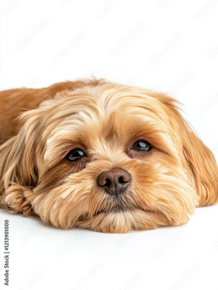 Heartwarming Portrait of a Fluffy Brown Dog with Endearing Eyes Heartwarming Portrait of a Fluffy Brown Dog with Endearing Eyes