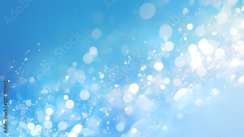 Light blue and white bokeh background design for subtle elegance