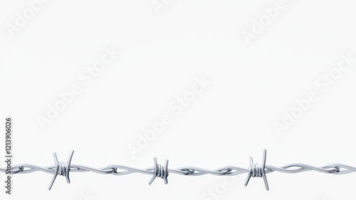 Wallpaper Mural Durable metal chain link fences with sharp barbed wire for enhanced security and protection. Torontodigital.ca