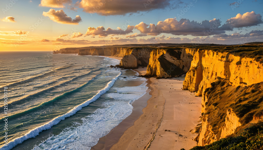 Majestic Cliffs at Sunset