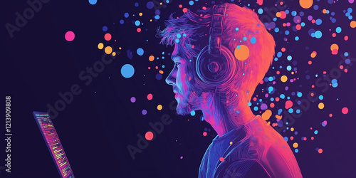 Software development, digital technology concept. Software developer, coding web banner or background	
