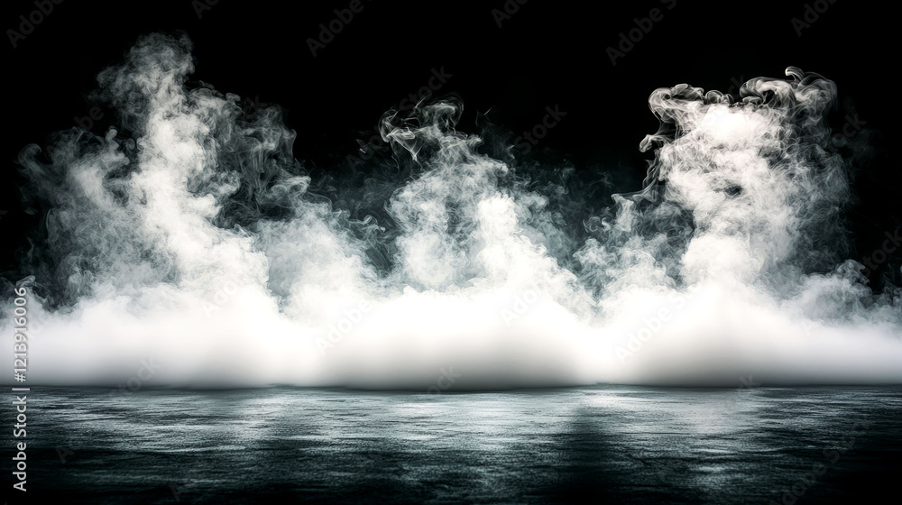 Fototapeta premium Abstract Smoke and Fog: Dark and Dramatic Environmental Background