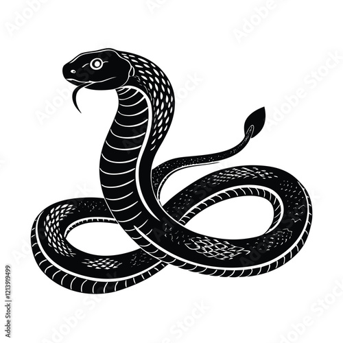 snake Black and white vector 