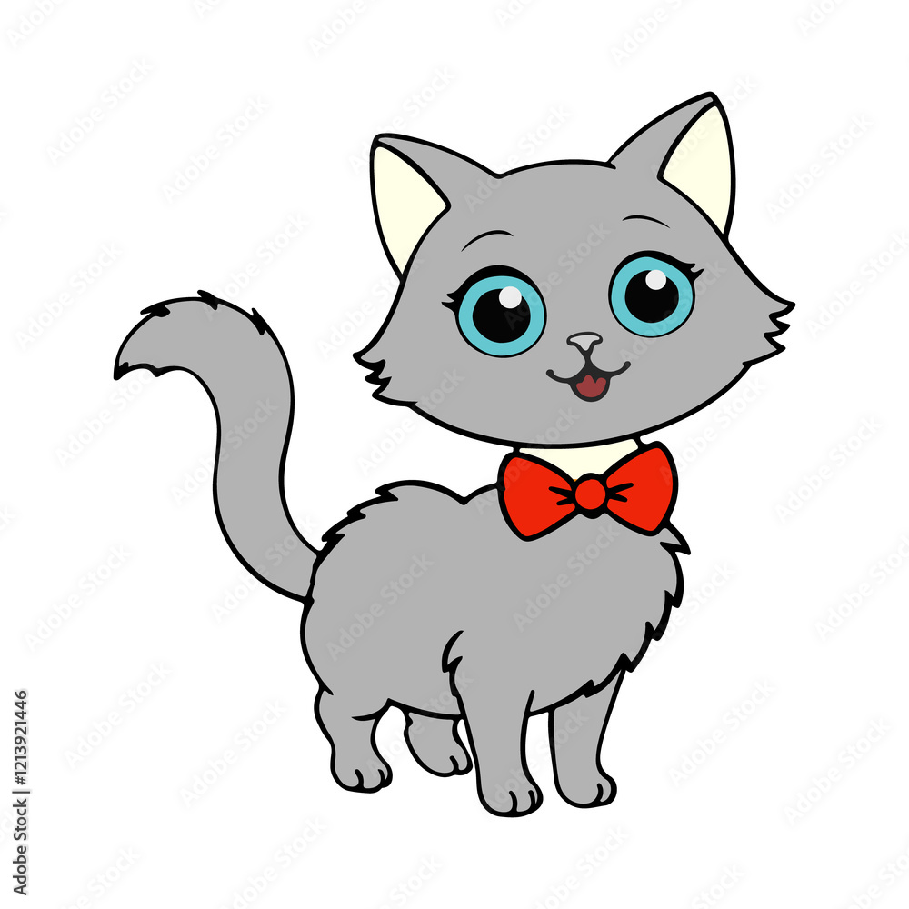 Obraz premium cute cat vector style image new design
