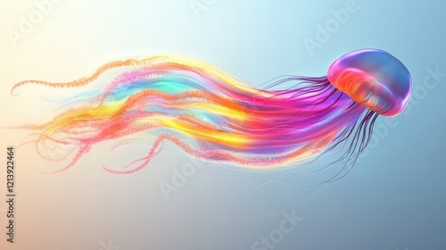 Colorful Jellyfish Drifting in Soft Focus Lighting