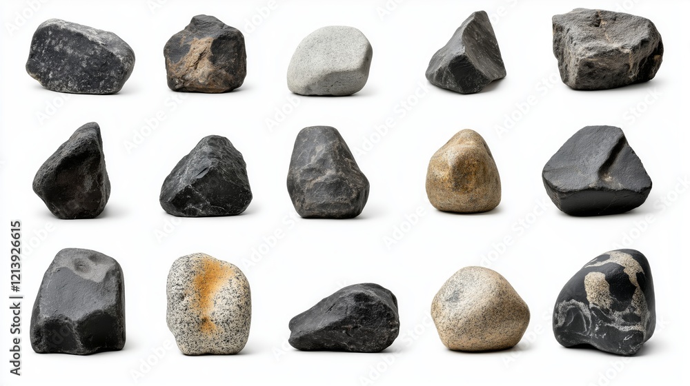 Collection of Smooth and Rough Stones - Texture and Color Variety Collection of Smooth and Rough Stones - Texture and Color Variety