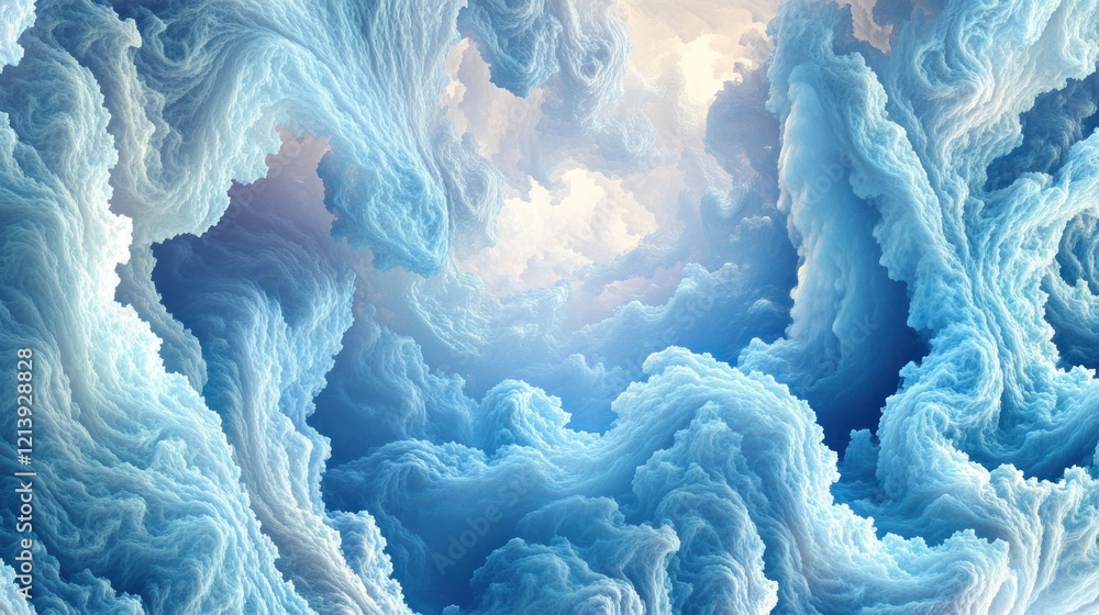 Abstract Blue Cloudscape Celestial Formation Abstract Blue Cloudscape Celestial Formation