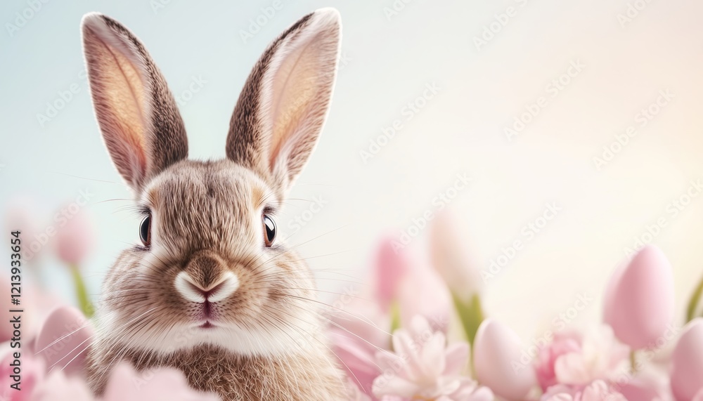 Bright and cheerful 'Happy Easter' artwork with bunny-themed accents, making it perfect for holiday decorations or social media posts. Bright and cheerful 'Happy Easter' artwork with bunny-themed accents, making it perfect for holiday decorations or social media posts.